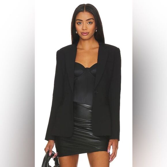 1.STATE Black Single Button Blazer | Size 8 | NWT - Picture 1 of 11